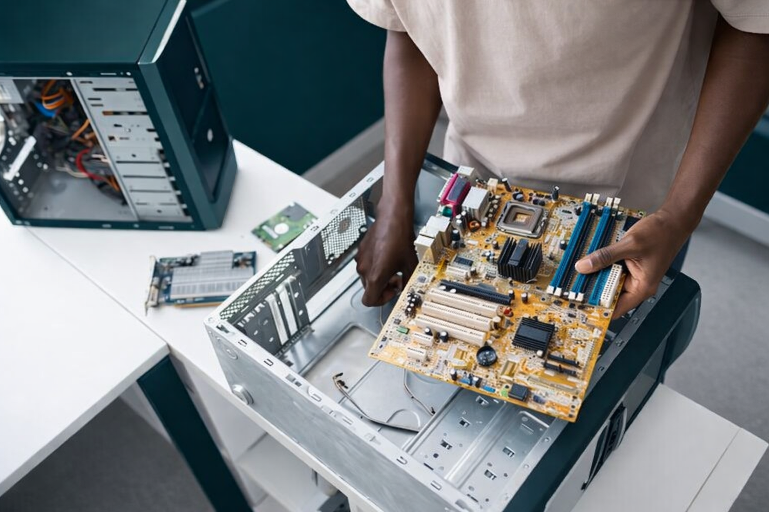 Laptop Repair Workspace